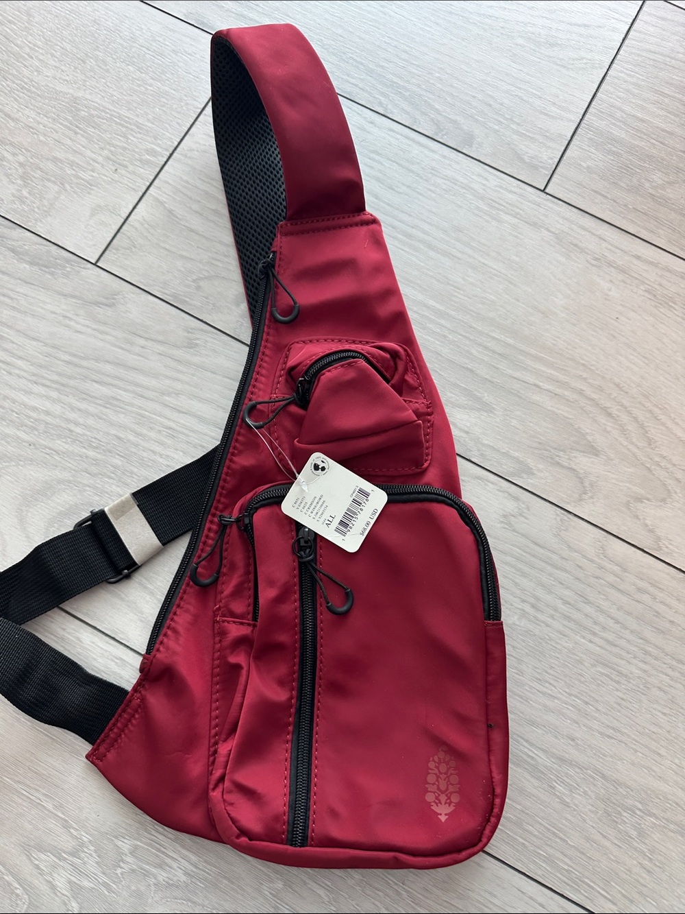 Free People Burgundy Sling Belt Bag